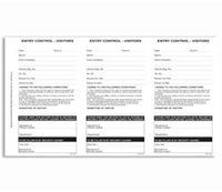 ENTRY CONTROL BOOK FOR VEHICLES OR VISITORS