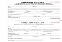 FIREARM PERMIT BOOK – 2 SLIP PER PAGE