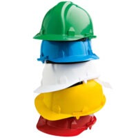 Helmets (orange, black, yellow, pink white)